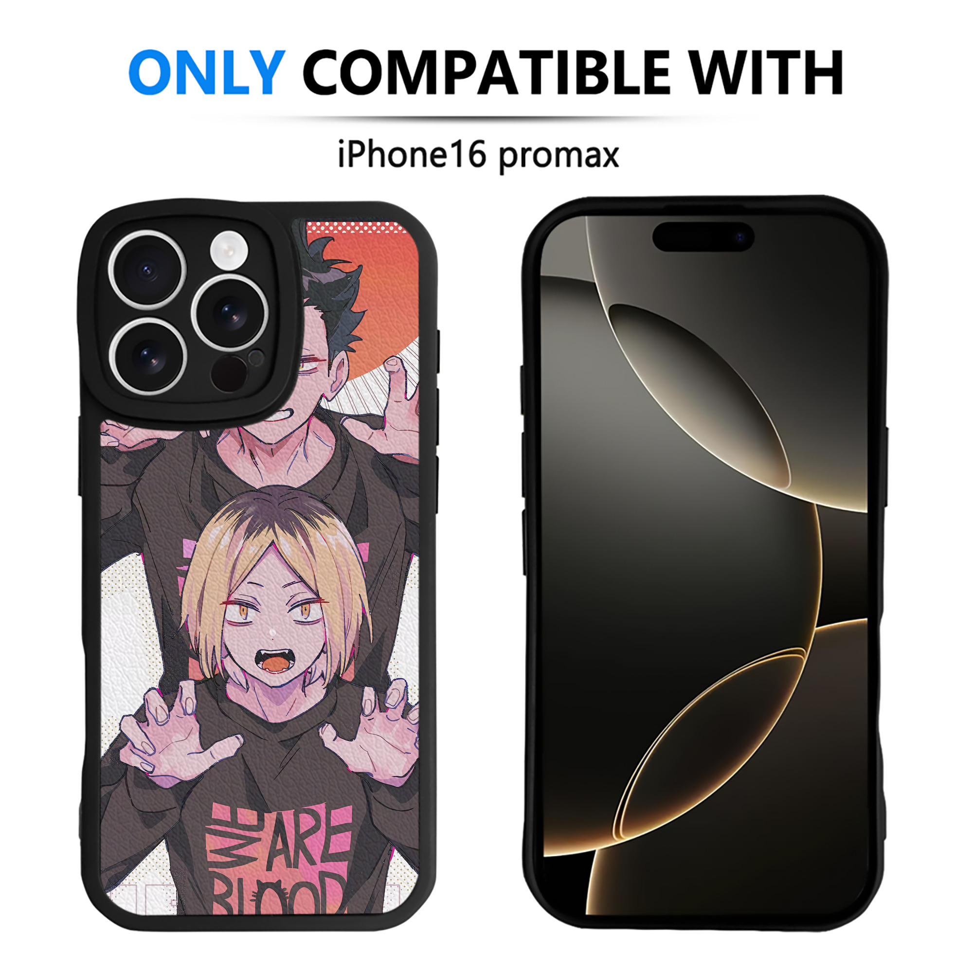 （画像用） ハイキュー!! Haikyu!! 【iPhone 16シリーズ対応】シリコンスマホケース（レザー調） 材質：シリコン